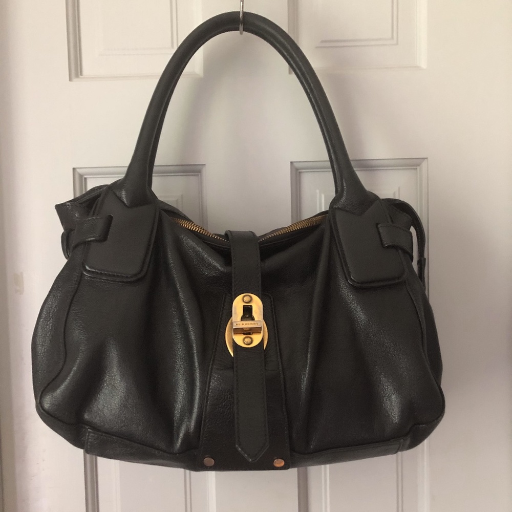 Burberry Black Leather Tote